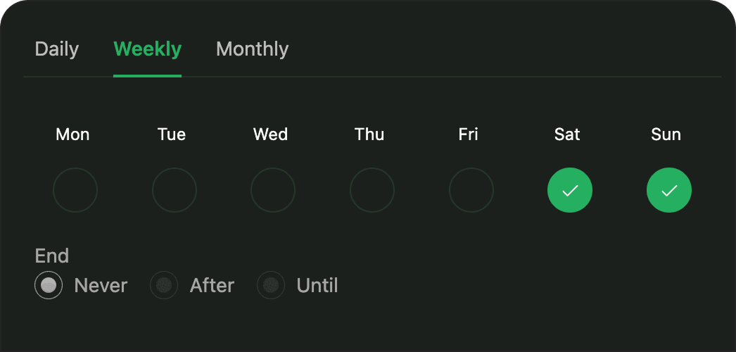 Recurring event